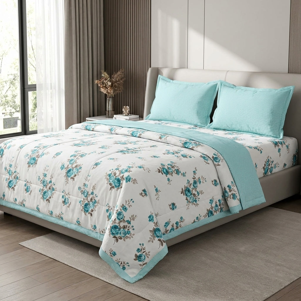 King Size Muslin Dohar Bedsheet Set – 108 x 108 Inches