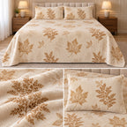 Premium English Garden Floral Winter Bedsheet Set – King Size 3 Pcs | Elegant Cotton Feel Designer Bedsheet
