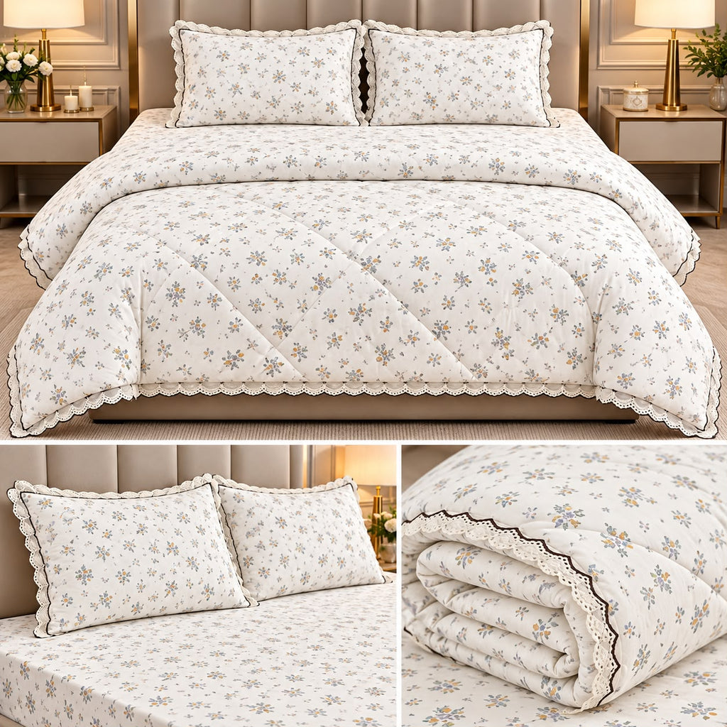 Floral Elegance Luxury Comforter Set – 4 Pcs King Size Product Code :- 55B275RKEH