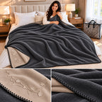 Plain Japanese Blanket – King Size | Reversible Soft & Cosy Dual-Tone Comfort