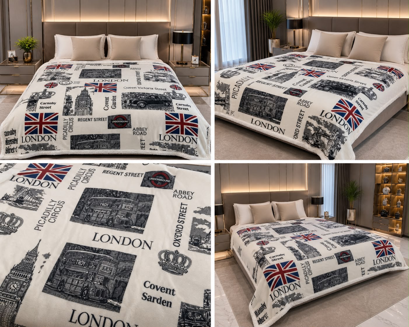European Inspired Rabbit Fur Blanket –  Single & Double Size Product Code :- 55B165RKEH | Product Code :- 55B185RKEH