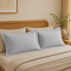 Light Grey Plain Cotton Pillow Cover – King Size (20 × 36 Inch) Set Of 2 Product Code :- 55B16RKEH