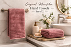 Premium Microfiber Hand Towels – Pack of 2 (40 × 60 cm)