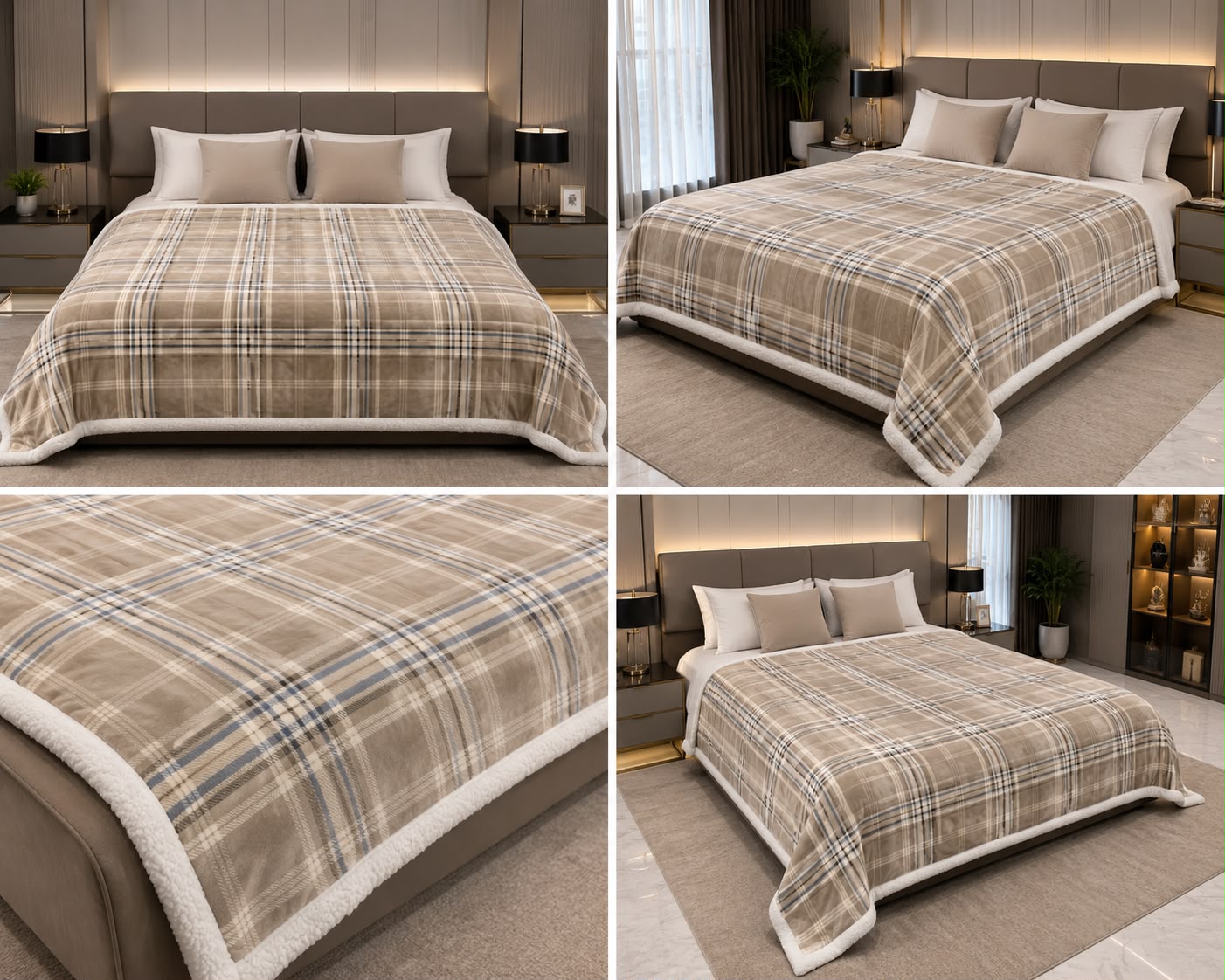 European Inspired Rabbit Fur Blanket –  Single & Double Size Product Code :- 55B165RKEH | Product Code :- 55B185RKEH