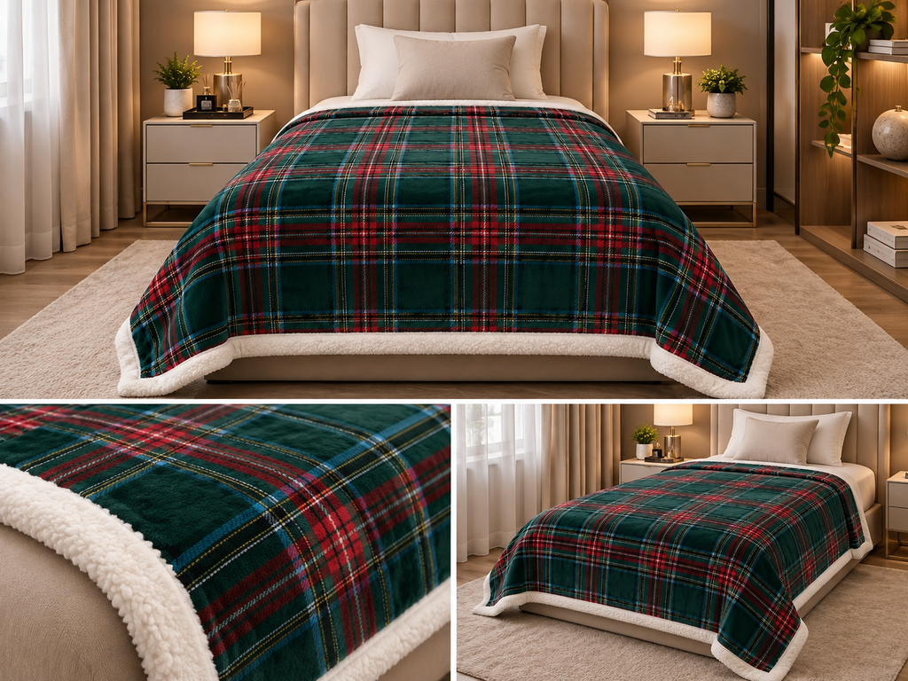 European Inspired Sherpa inside  Blanket –  Single Product Code :- 55B165RKEH