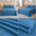 Elegant Self-Design King Size 3 Pcs Bedsheet Set – 108×108 Inches | Product Code :- 55B75RKEH