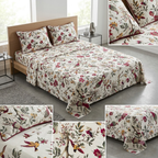 Premium Pure Cotton Bedsheet 90 × 108 Inches (7*9 Feet) Quilted Pillow Covers Product Code :- 55B75RKEH