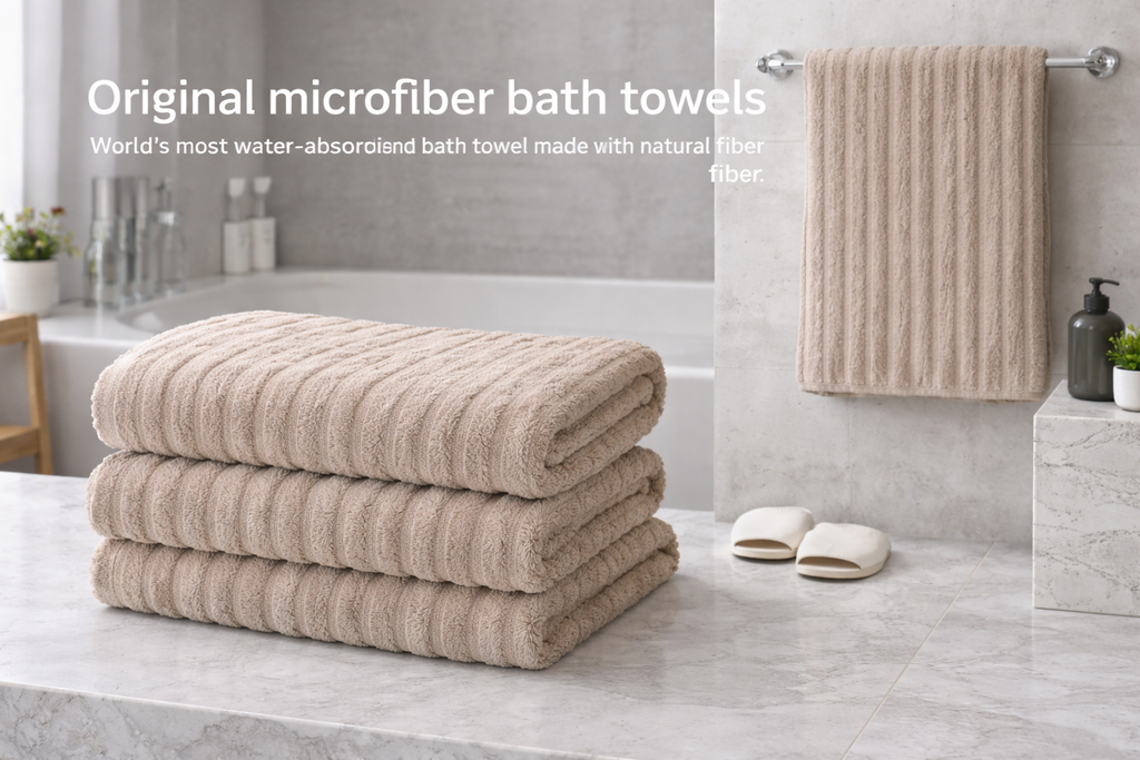 Premium Microfiber Bath Towel – King Size (75 × 150 cm)