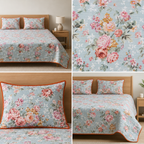 Victorian Reversible Quilted Bedcover – Inspired by Classic British Designs Product Code :- 55B198RKEH