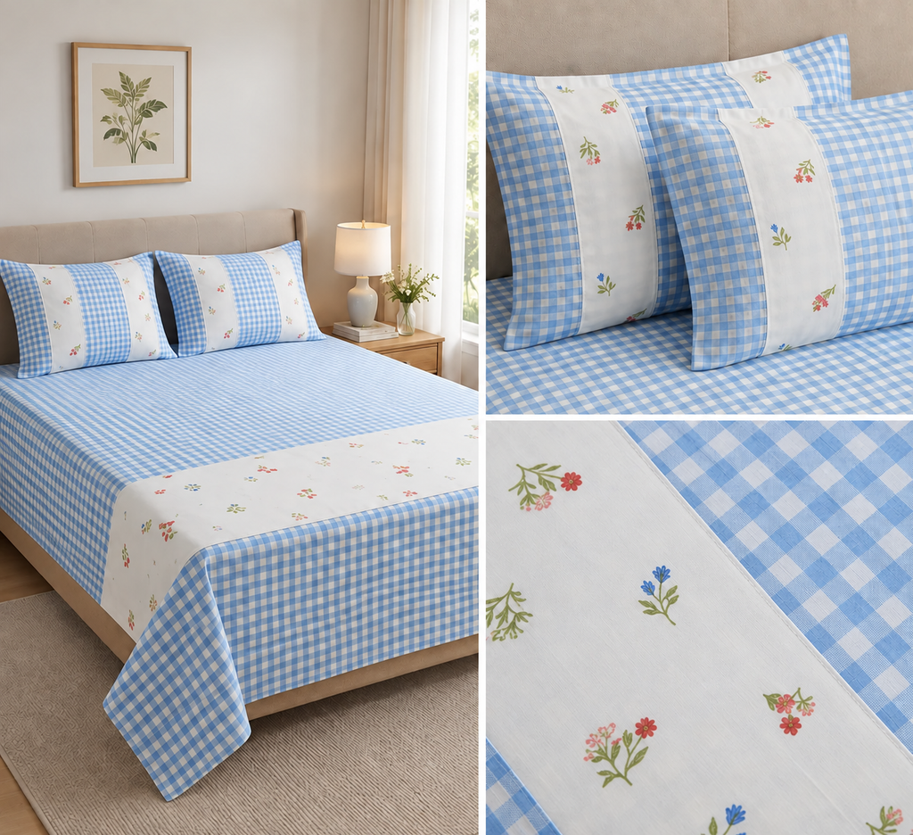 Victorian Non - Quilted Bedcover Size– 108 × 108 Inches ✨ Product Code :- 55B199RKEH