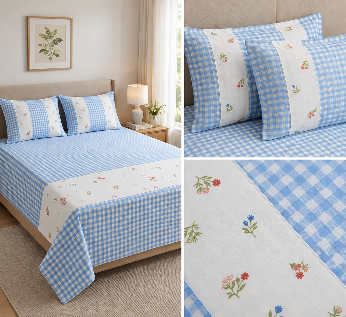Victorian Non - Quilted Bedcover Size– 108 × 108 Inches ✨ Product Code :- 55B199RKEH