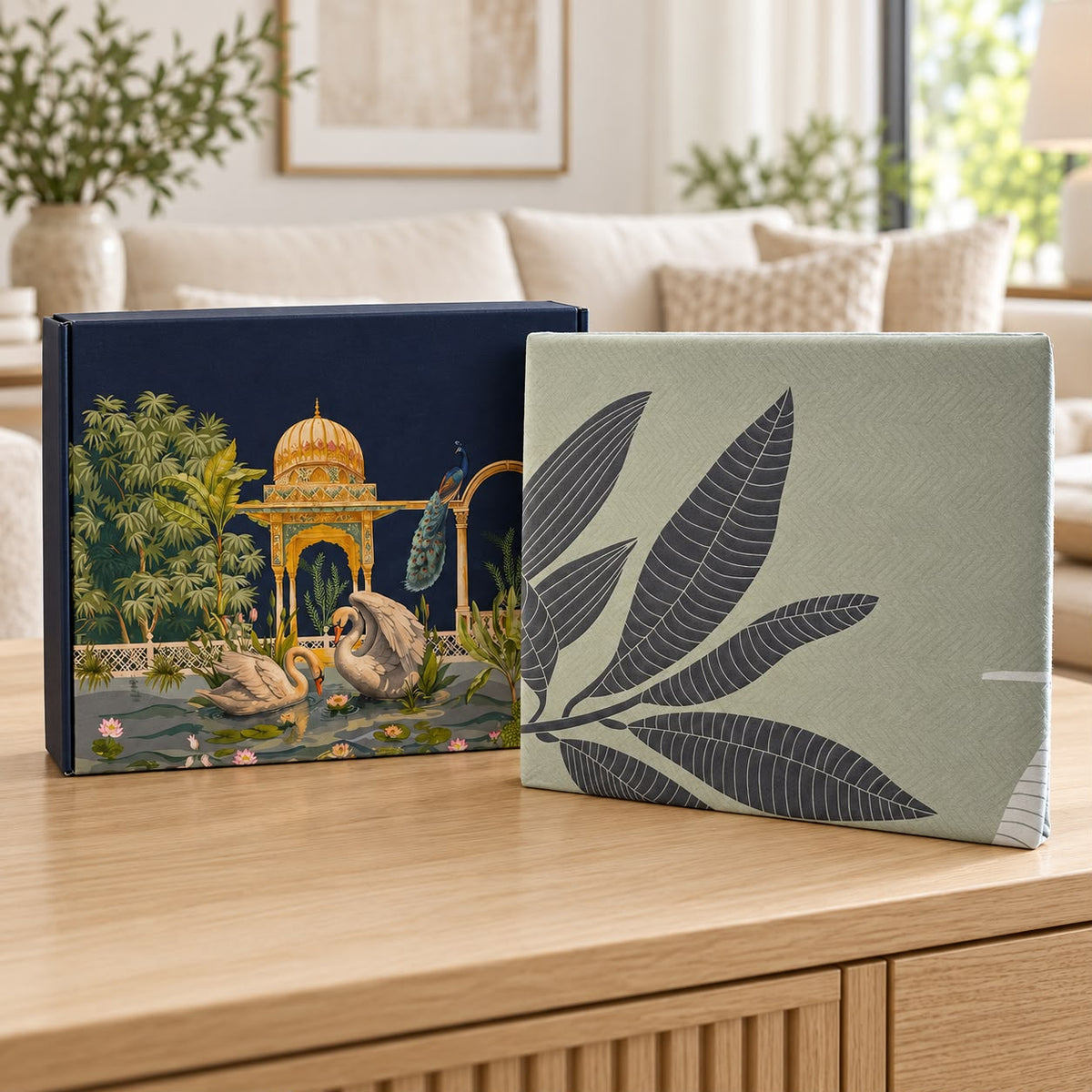 Luxury Botanical Printed Bedsheet Gift Box – Premium 3 Pcs Set