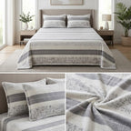 Pastel Embossed Winter Bedsheet Set – King Size 3 Pcs | Ultra Soft Luxury Designer Bedsheet