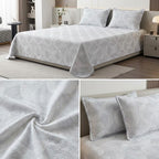 Pastel Embossed Winter Bedsheet Set – King Size 3 Pcs | Ultra Soft Luxury Designer Bedsheet