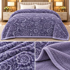 Feather Touch Triple Ply Luxury Winter Blanket – Double Bed | Heavy & Super Soft Product Code :- 55B335RKEH