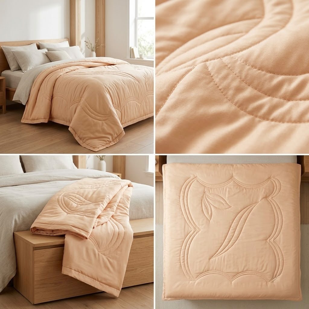 Silk Soya Fiber Filled Quilted Comforter – Double Bed King Size