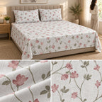 Signature Elegance Luxury Designer Printed Bedsheet Set – Super Jumbo King Size 122 x 122 Inch