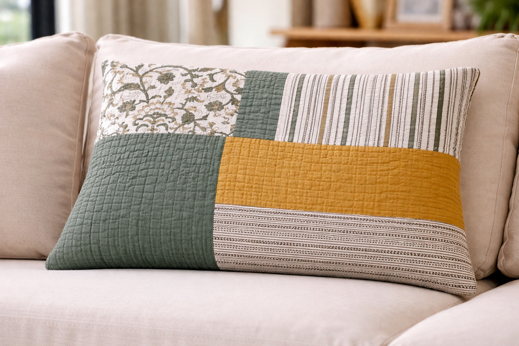 Hand Embroidered Cushion Covers – 22 x 14 Inch (Cotton Base)