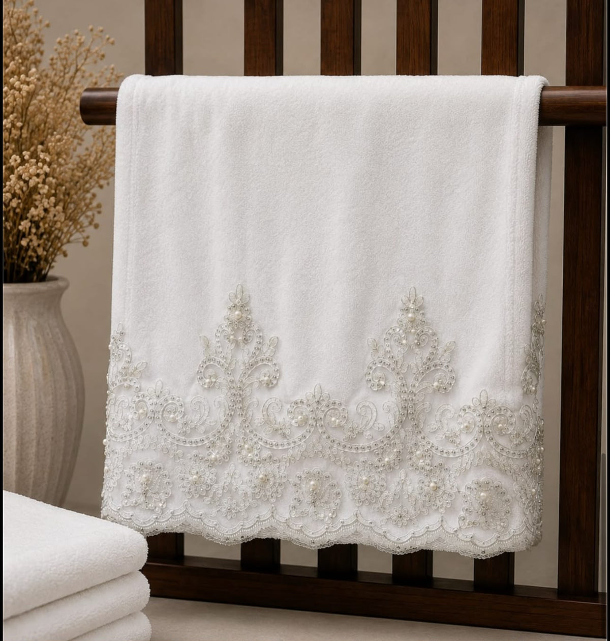 Premium Wedding Towel Set of 4 – Designer Embroidered Bath & Hand Towels | Product Code :- 55B155RKEH