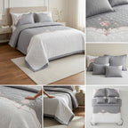 Embroidered Bedcover Set – 5 Piece King Size Collection