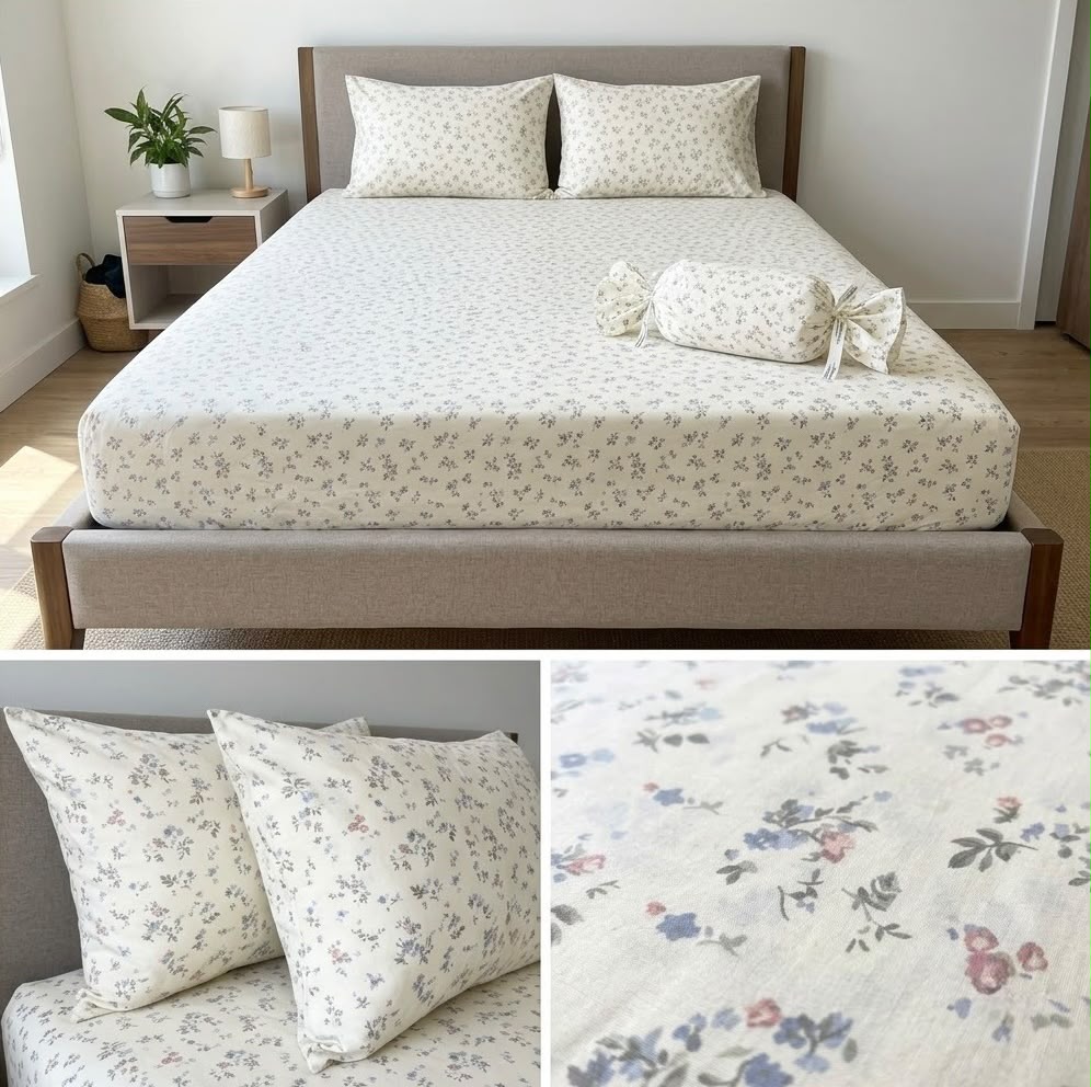 English Flowers Candy Pack Jumbo Size Fitted Bedsheet Set – Jumbo Size