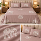 Premium Pure Cotton Elegant Printed Bedsheet Set – 3 Pcs