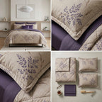 Super Soft 4 Pcs Premium Ribbed Cotton Comforter Set - King Size Product Code :- 55B195RKEH