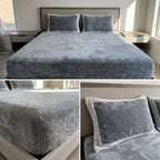 Milky Soft Fitted Winter Bedsheet Set 700 GSM  – King Size