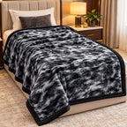 Midnight Marble Plush Winter Blanket – Single Bed