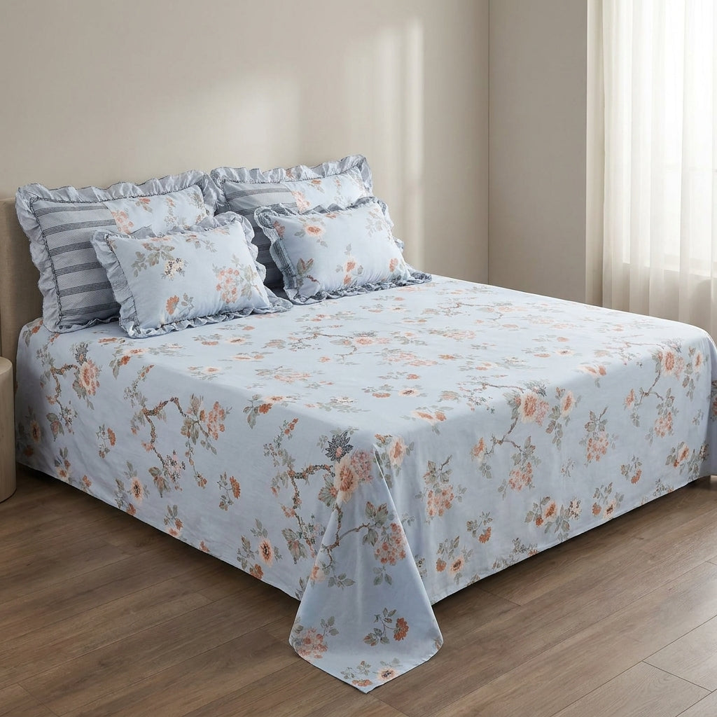 ✨  5 Piece King Size Bedsheet Set – Elegant Luxury Collection ✨