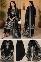 Zarqa 3-Piece Stitched Suit 🌻