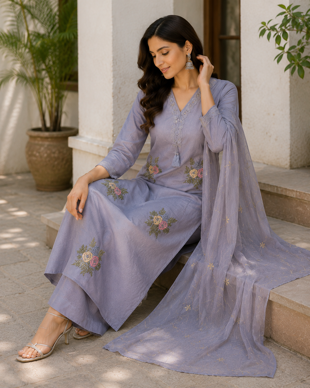 Falak 3-Piece Stitched Suit 🌺