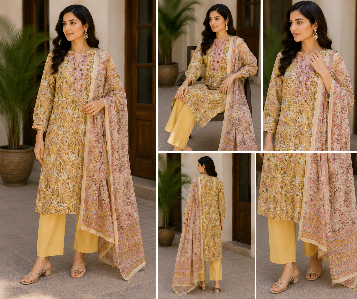 🌻 Gulbahar 3-Piece Stitched Suit 💐