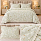 Lavender Bloom Floral Comforter Set – King Size 3 Pcs