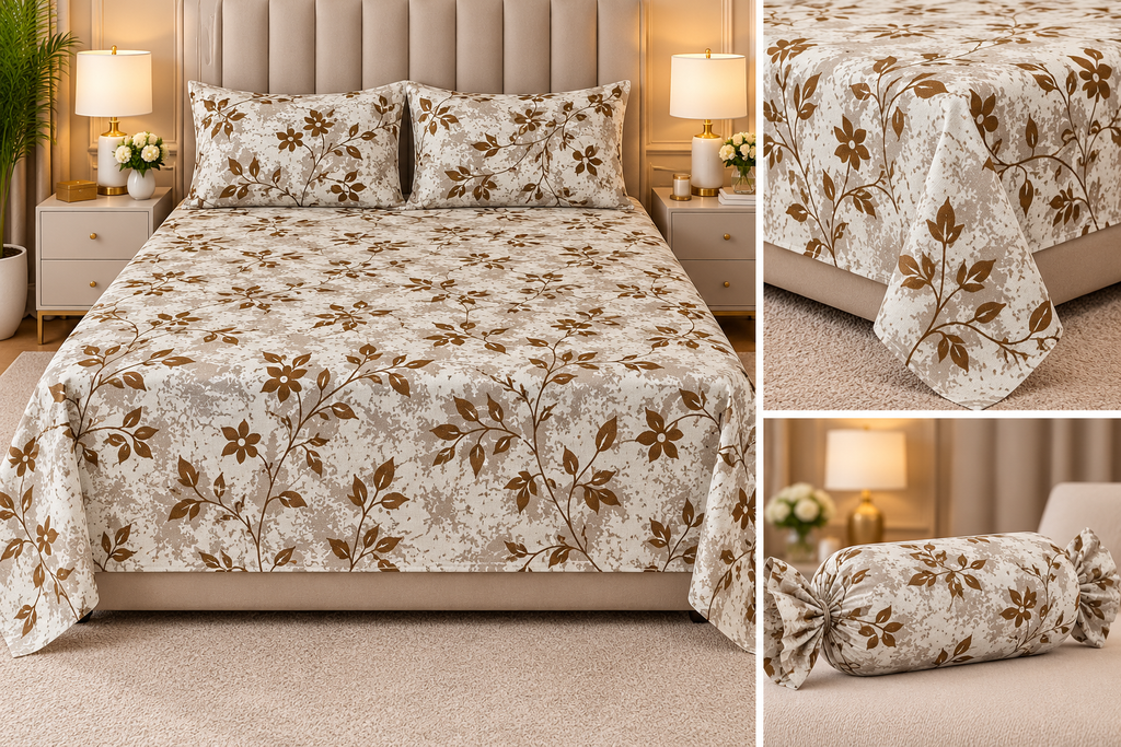 Botanical Candy Pack Flat Bedsheet Set – King Size Product Code :- 55B65RKEH
