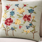 Hand Embroidered Cushion Covers – 20 x 20 Inch (Cotton Base)
