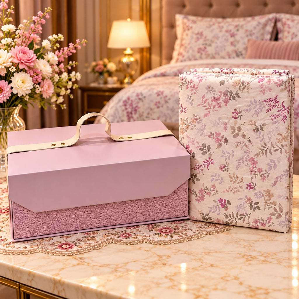 Luxury Floral 4-Piece Duvet Cover Gift Set – Premium King Size Bedding Collection