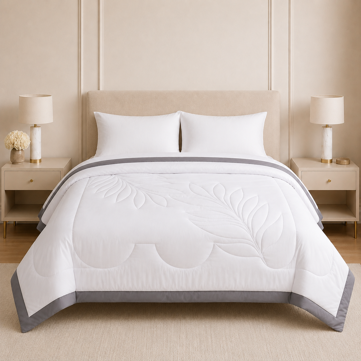 🌿 Elegant Comforters – 220 × 240 cm (Double Bed) Product Code :- 55B150RKEH