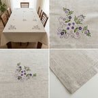 Crown & Loom Embroidered Dining Table Cover – 6 Seater (60 x 90 Inch)