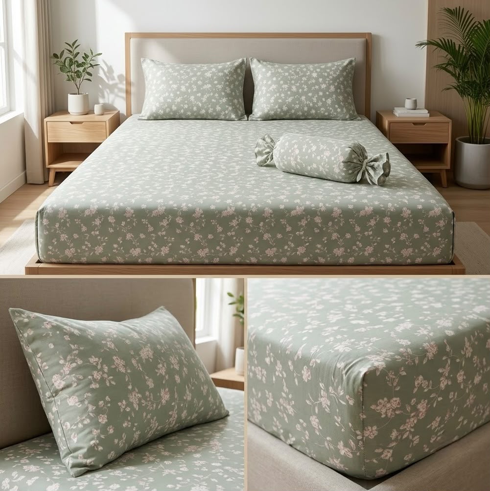 English Flowers Candy Pack Jumbo Size Fitted Bedsheet Set – Jumbo Size