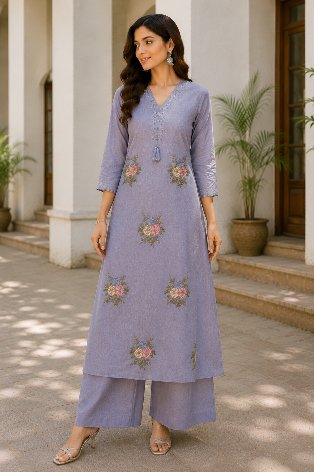 Falak 3-Piece Stitched Suit 🌺