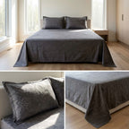 Warm Embossed Rose Floral Fitted Bedsheet Set – King Size (3 Pcs)