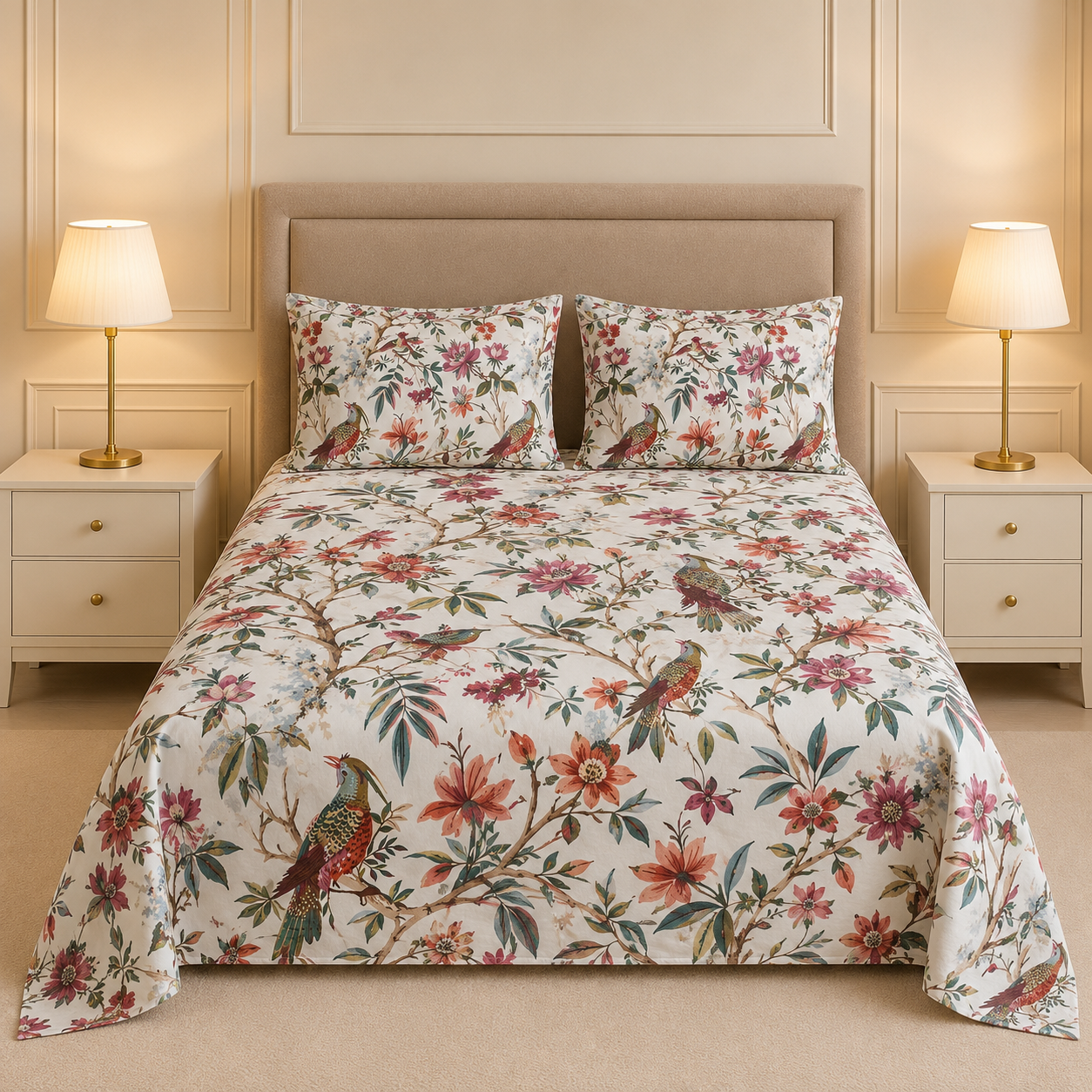 Fitted Bedsheets Pure Cotton 108 BY 108 Inch Product Code :- 55B89RKEH