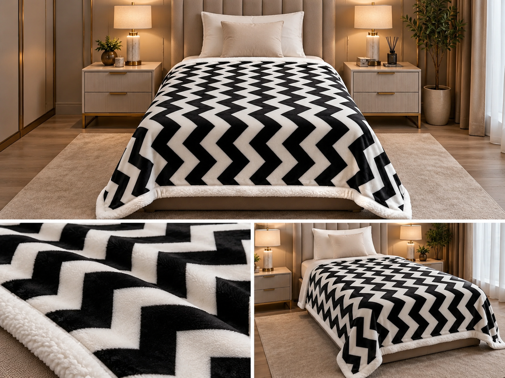 European Inspired Sherpa inside  Blanket –  Single Product Code :- 55B165RKEH
