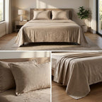 Warm Embossed Rose Floral Fitted Bedsheet Set – King Size (3 Pcs)