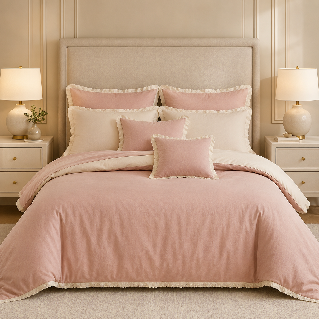 Luxury 6 Pcs Plain AC Comforter SET Product Code :- 55B445RKEH