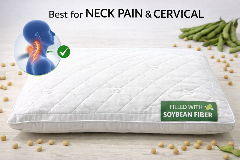 Premium Soybean Fiber Pillow – Soft &amp; Skin-Friendly Comfort