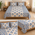 Jumbo Calcutta Phulkari Designs King Size Bedsheet Set (120 x 120 Inches) Product Code :- 55B145RKEH