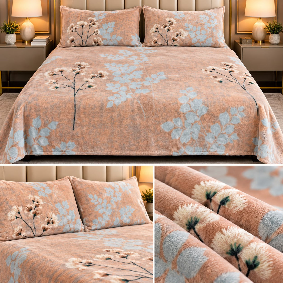 Senorita Luxe Winter Bedsheet Set – King Size 3 Pcs | Ultra-Soft Warm