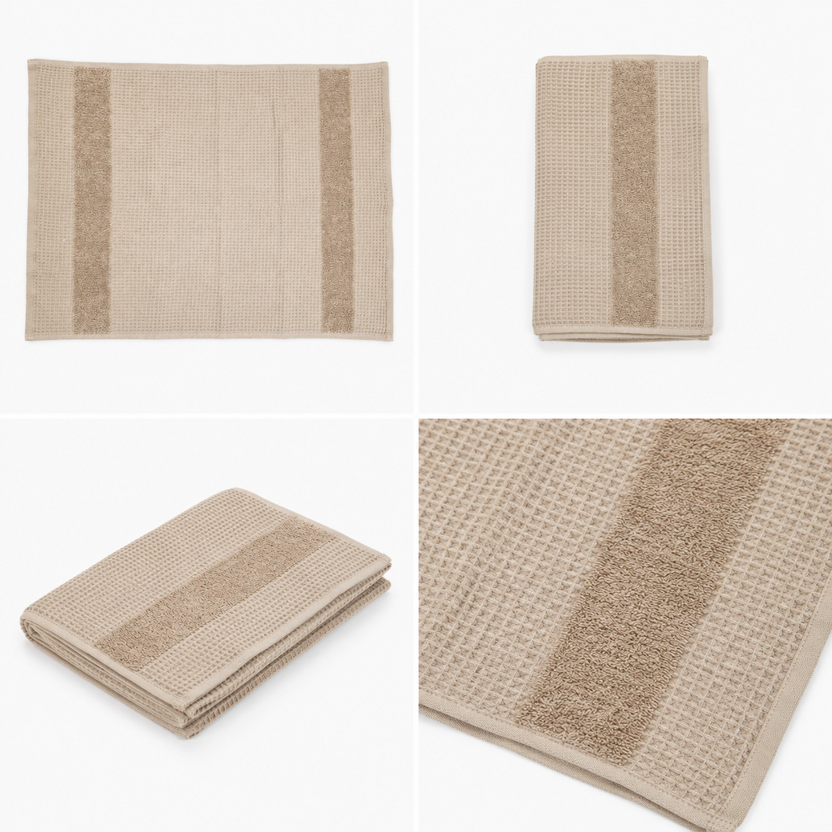 Luxe Waffle Terry Cotton Hand Towel – 40 × 60 CM | Textured Everyday Towel